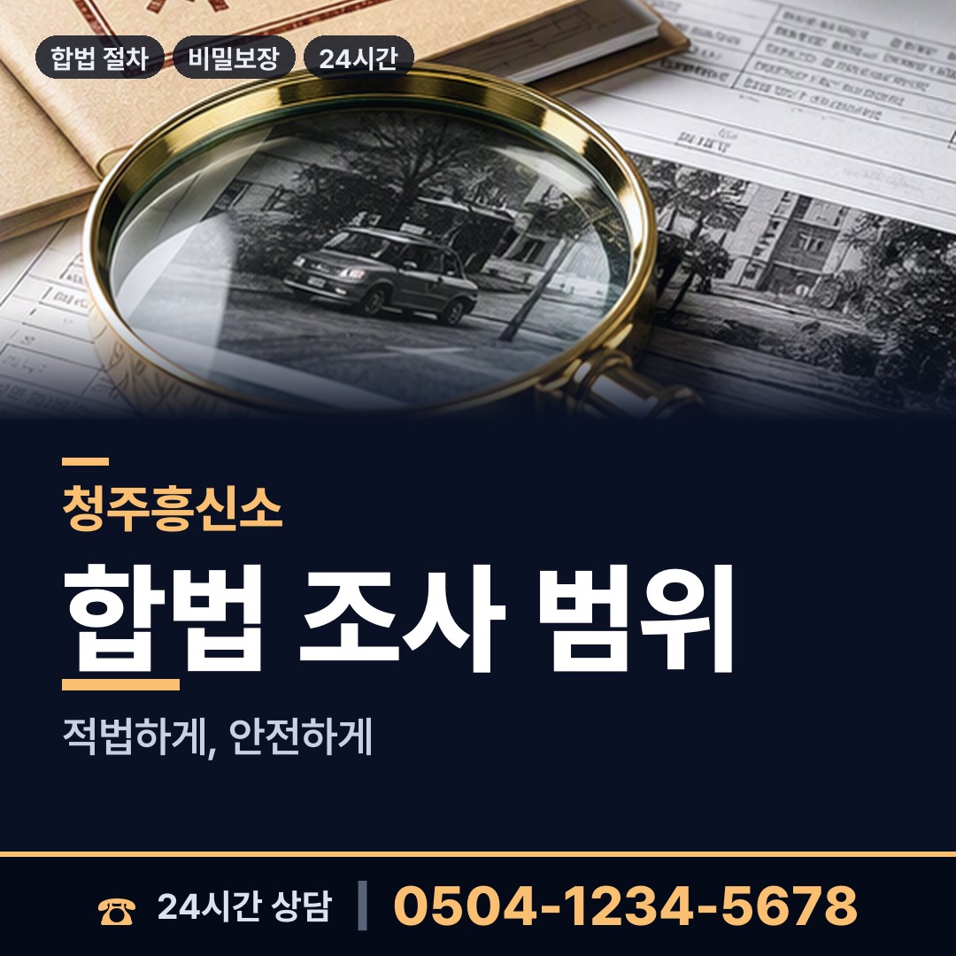 청주 가경동 탐문조사 상담 안내